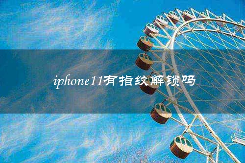 iphone11有指纹解锁吗