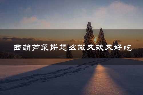西葫芦菜饼怎么做又软又好吃