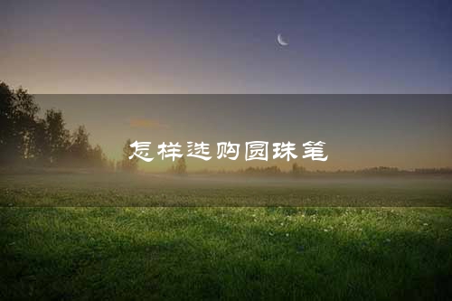 怎样选购圆珠笔